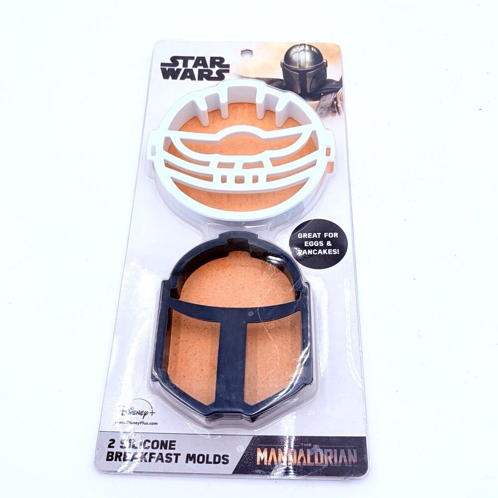 Star Wars Mandalorian Silicone Breakfast Molds Eggs Pancakes 2 Pack Disney+